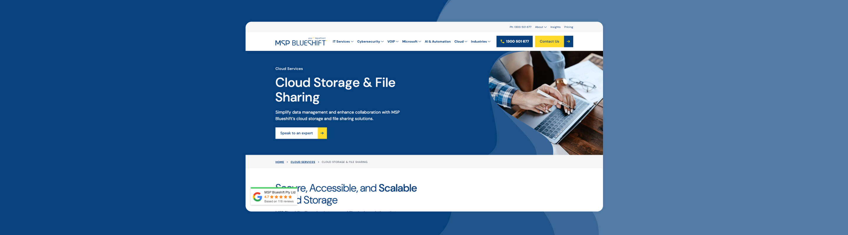MSP Blueshift Website Re-design