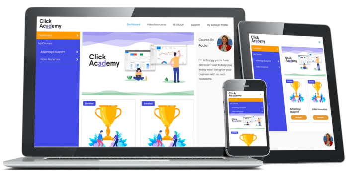 elearning online training application for click academy
