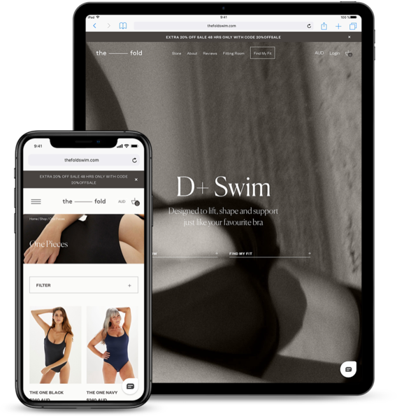 eccommerce woocommerce development folio for the fold swimware