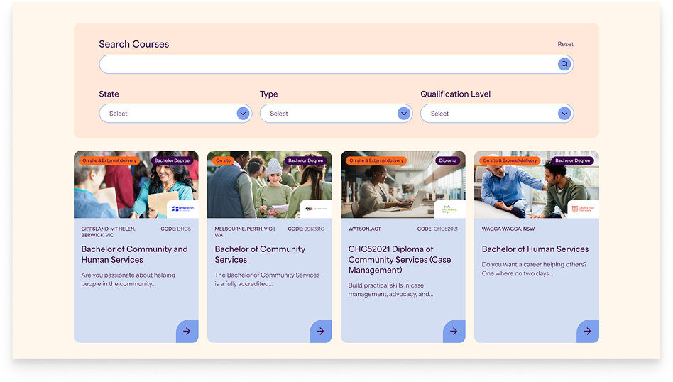 Screenshot of intuitive educational website