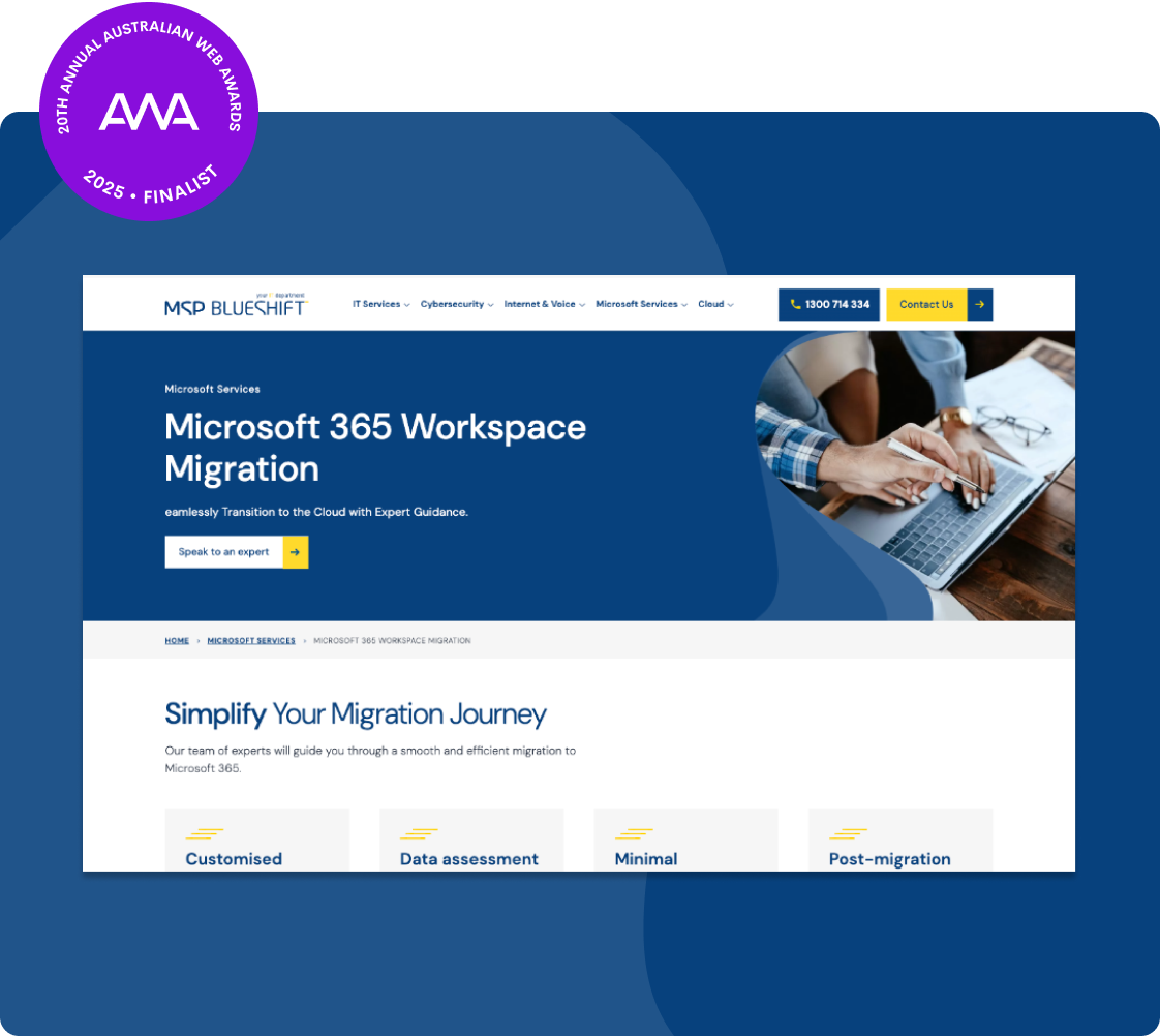 Web development folio for MSP Blueshift