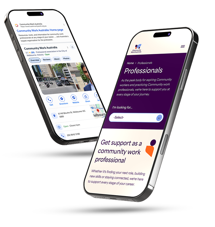 website frontend copy display alongside website displayed in search results