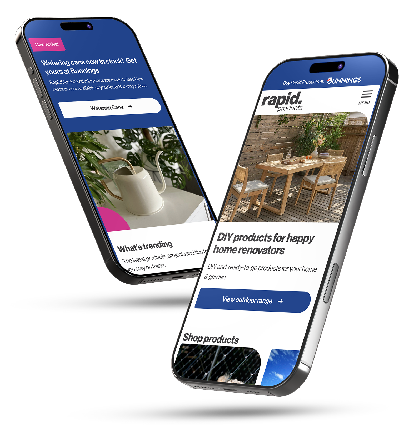 Screenshot of the rapid website